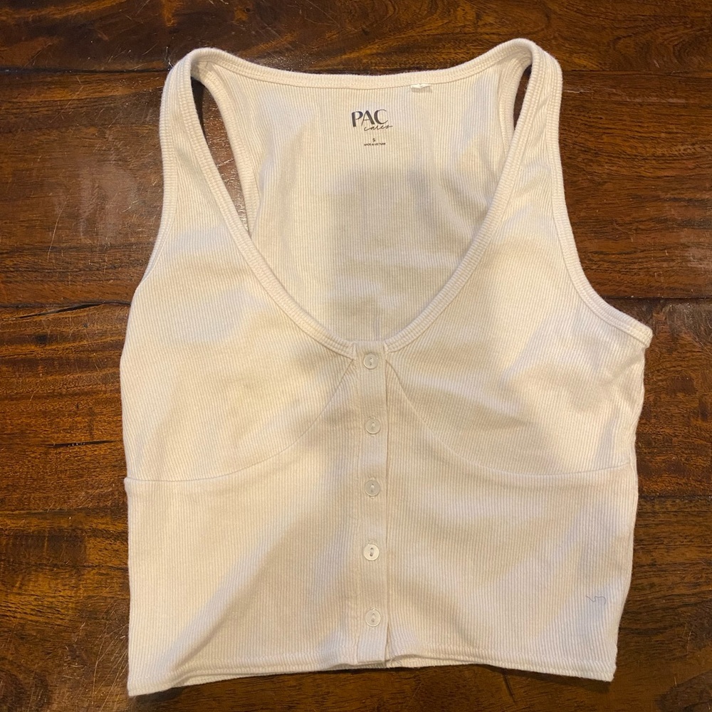 Pacsun white ribbed tanktop!
